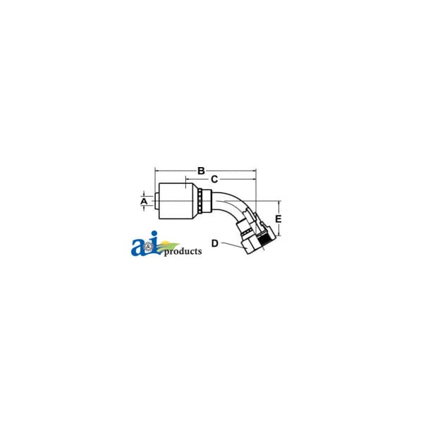 HW-FFX45 Female Seal-lok Swivel 45 Elbow 3 x5 x1